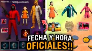 Colaboracion entre Free Fire y Juego del Calamar
