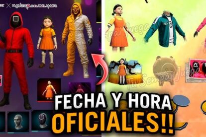 Colaboracion entre Free Fire y Juego del Calamar