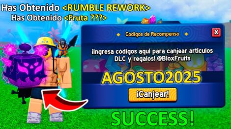 codigos activos de blox fruits en roblox para agosto 2025