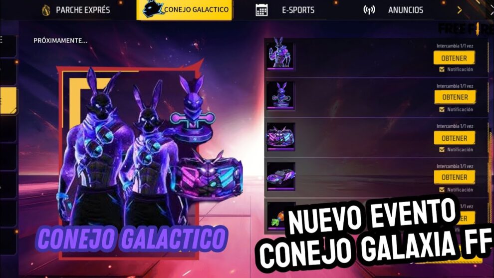 como conseguir la skin del conejo galactico en free fire