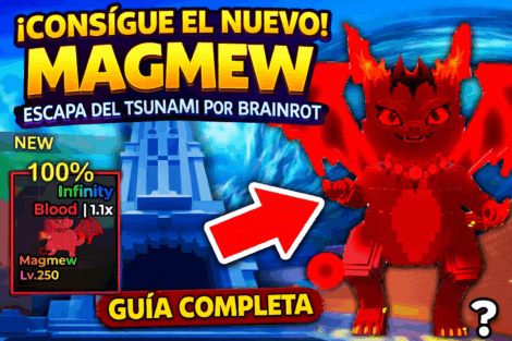 Cómo conseguir el nuevo Magmew en Escapa del Tsunami por Brainrot 39 ChatGPT Image 28 feb 2026 12 56 13